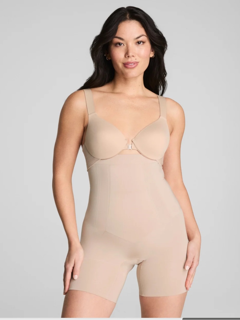 SPANX Oncore High-Waist Shaping Shorts in Nude